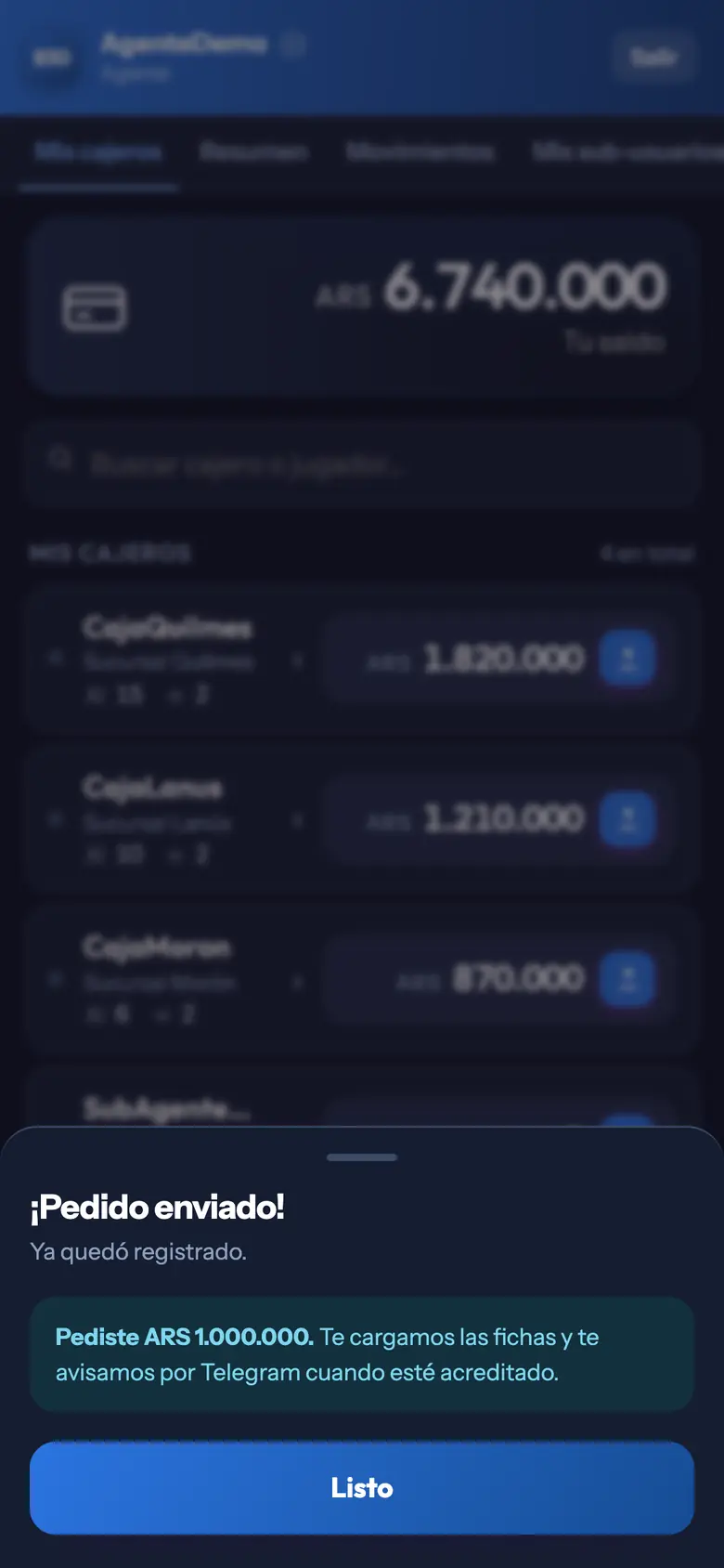 Pedido enviado